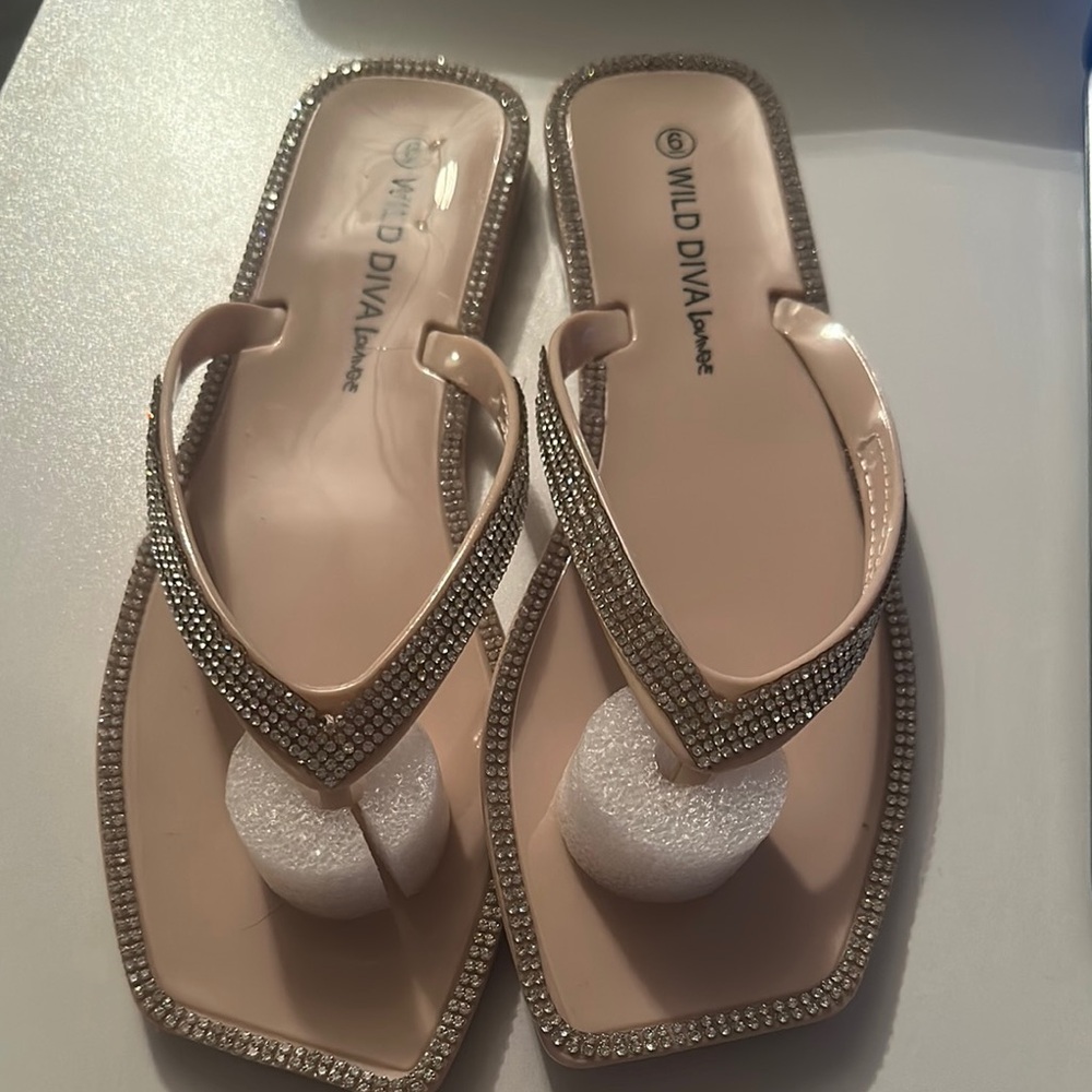 DIVA Lounge Beige Sandals - Picture 2 of 2